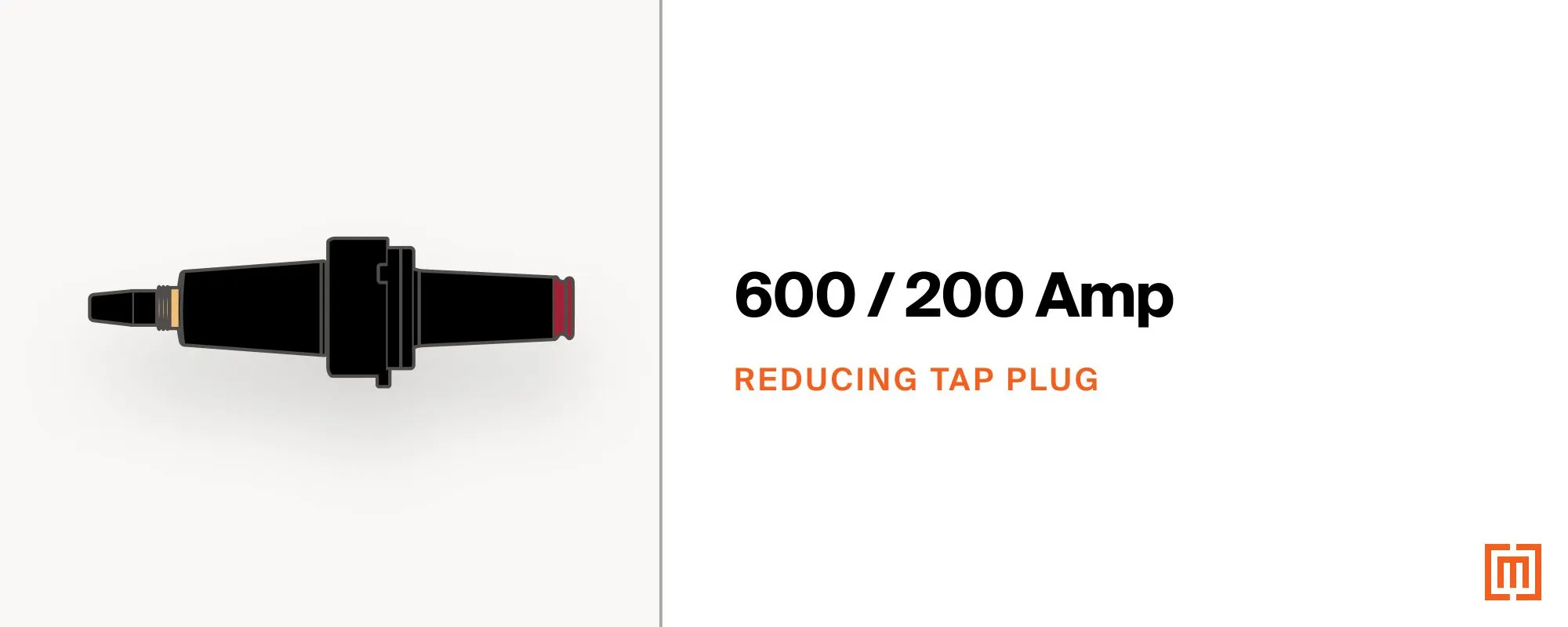 600 / 200 amp 15 / 25 / 35 kV reducing tap plug adapter