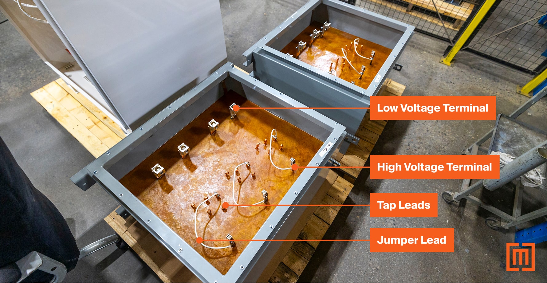 this picture shows how encapsulated transformers are made