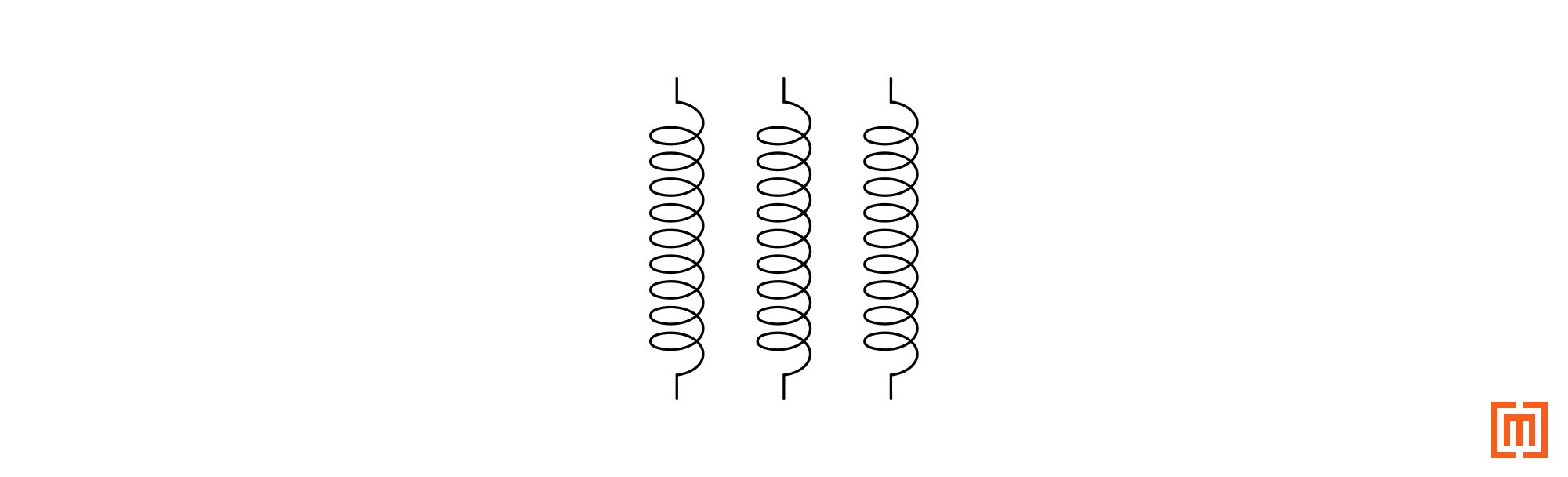 Three transformer coils