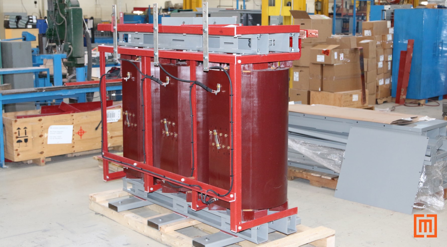 this is a cast coil transformer without the enclosure
