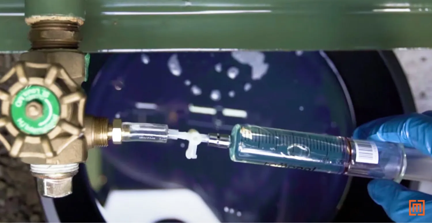 Technician taking a DGA test