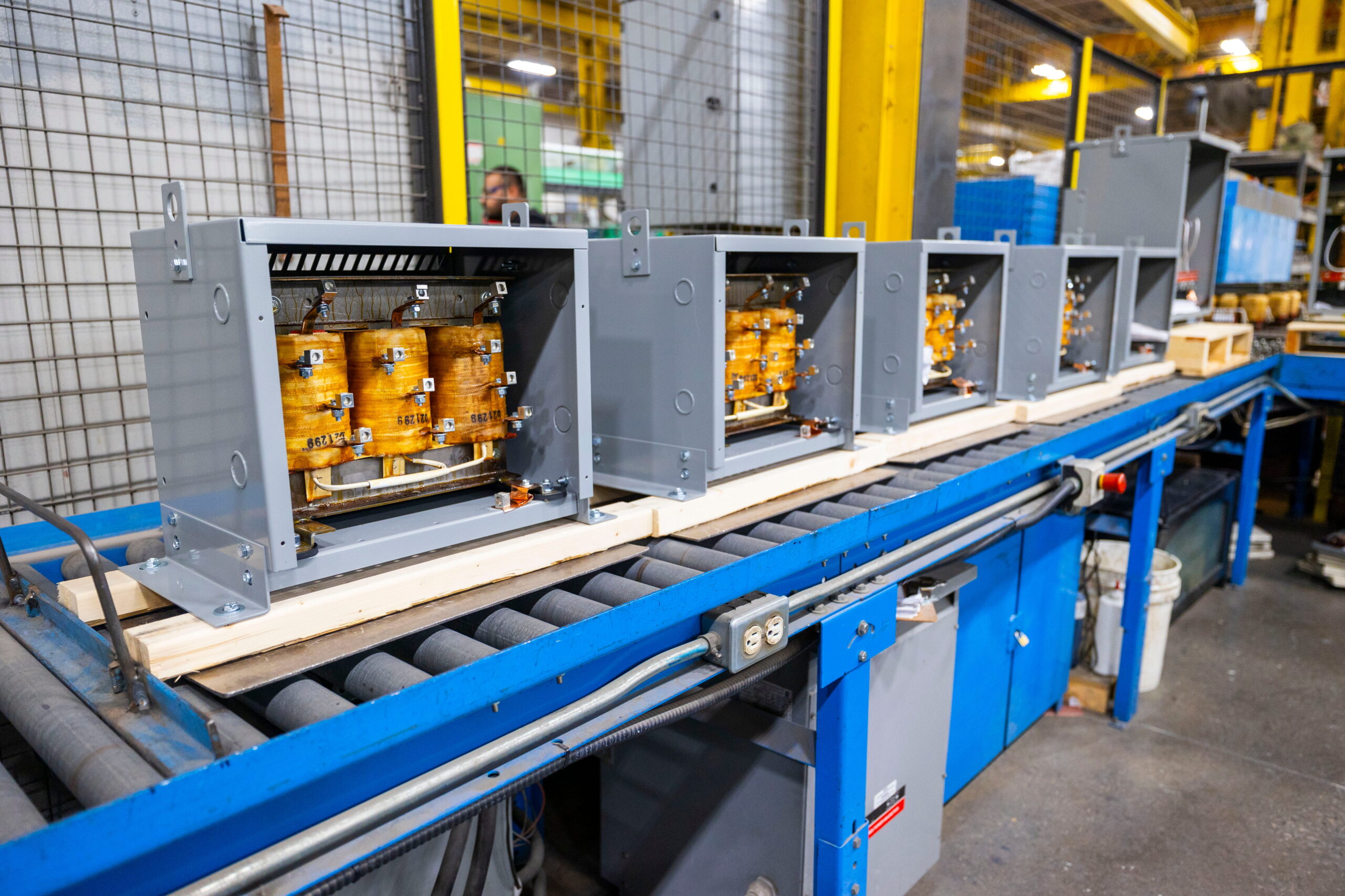 transformers on an assembly line