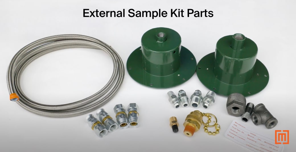 Transformer oil sample kit parts