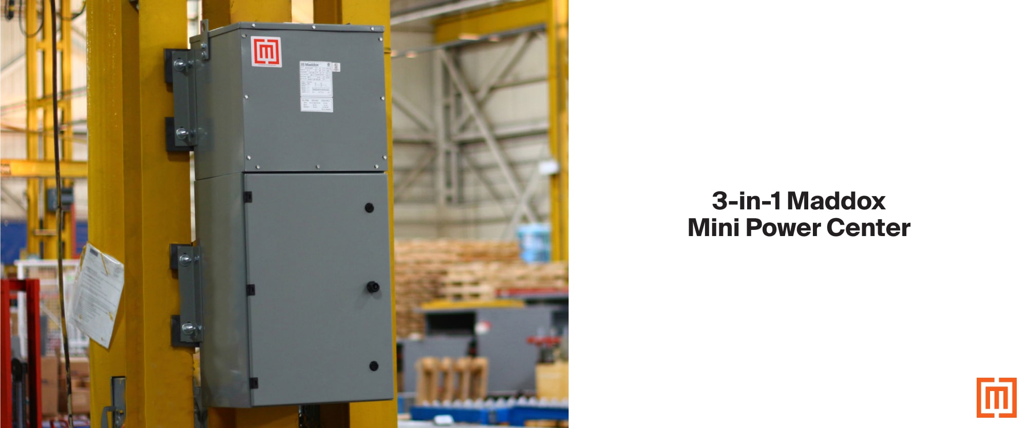 Mini power center installed in industrial facility