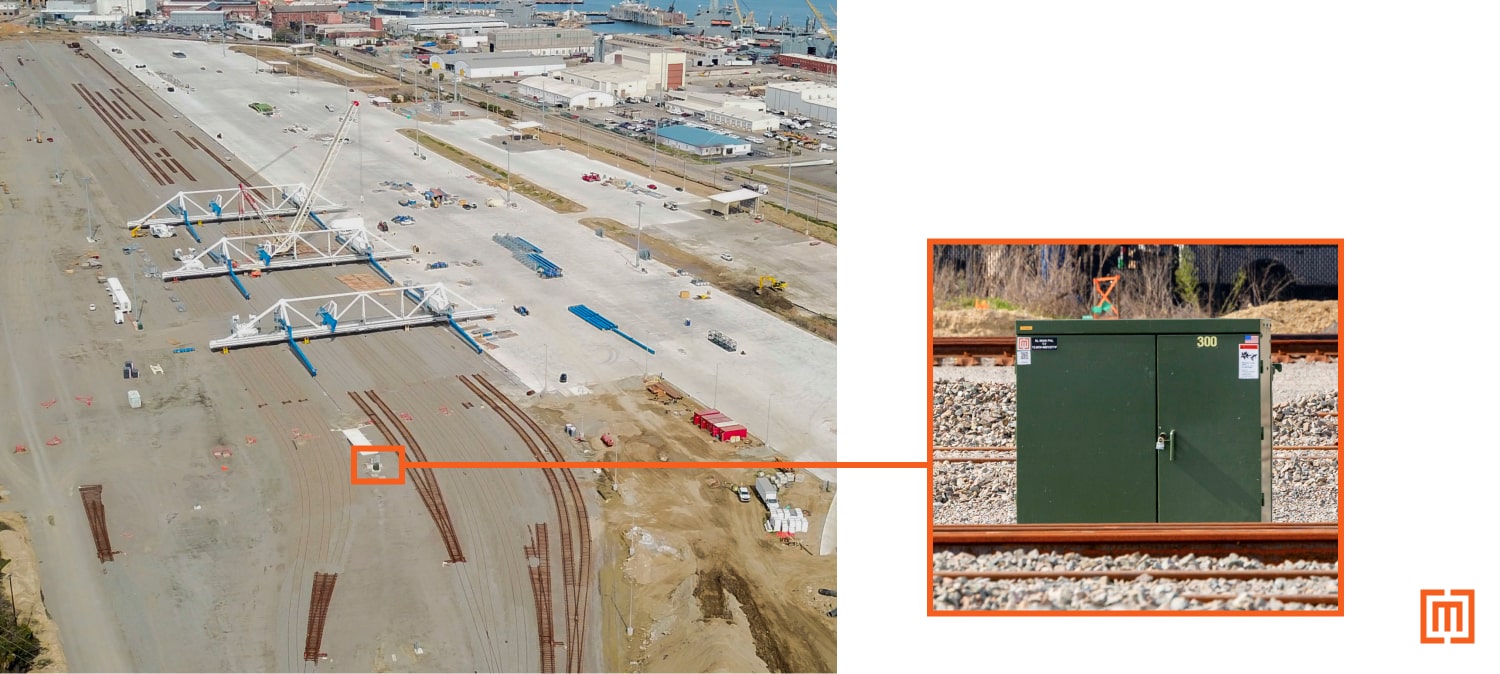 300 kVA padmount transformer installed at the Chareston Port project