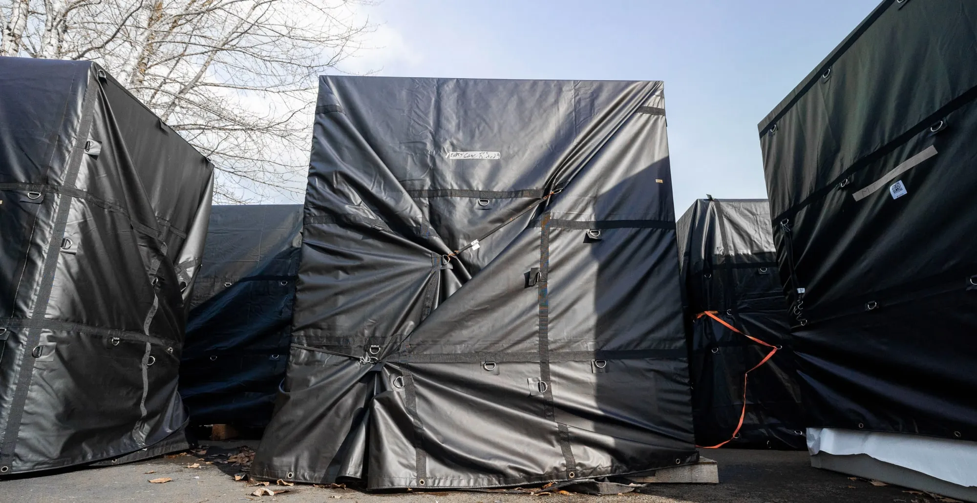 Medium voltage dry type transformers under tarps