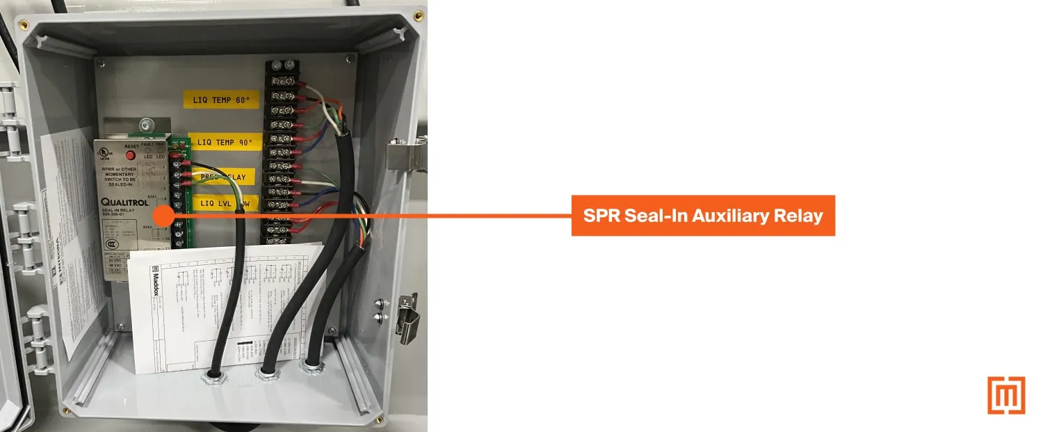 A sudden pressure relay seal-in auxiliary relay