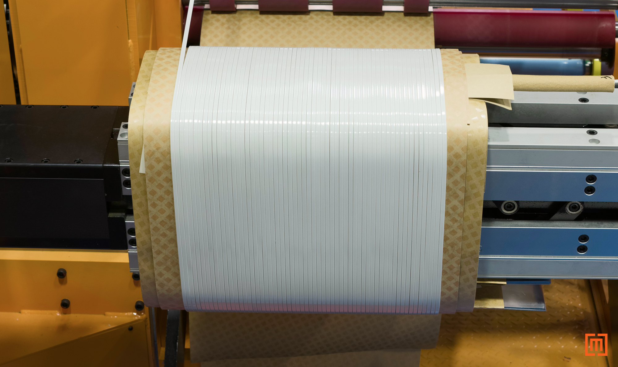 photo of new coils on transformer rewind machine