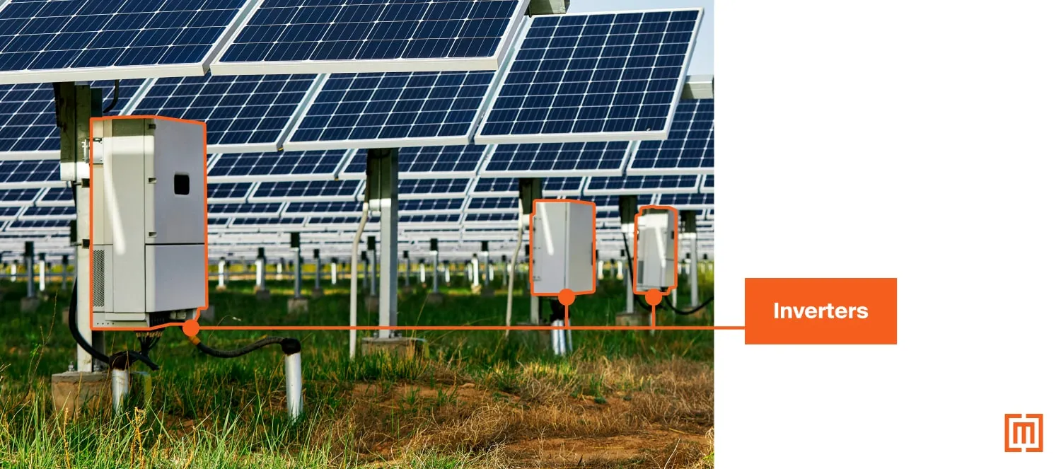inverters attached to solar panels