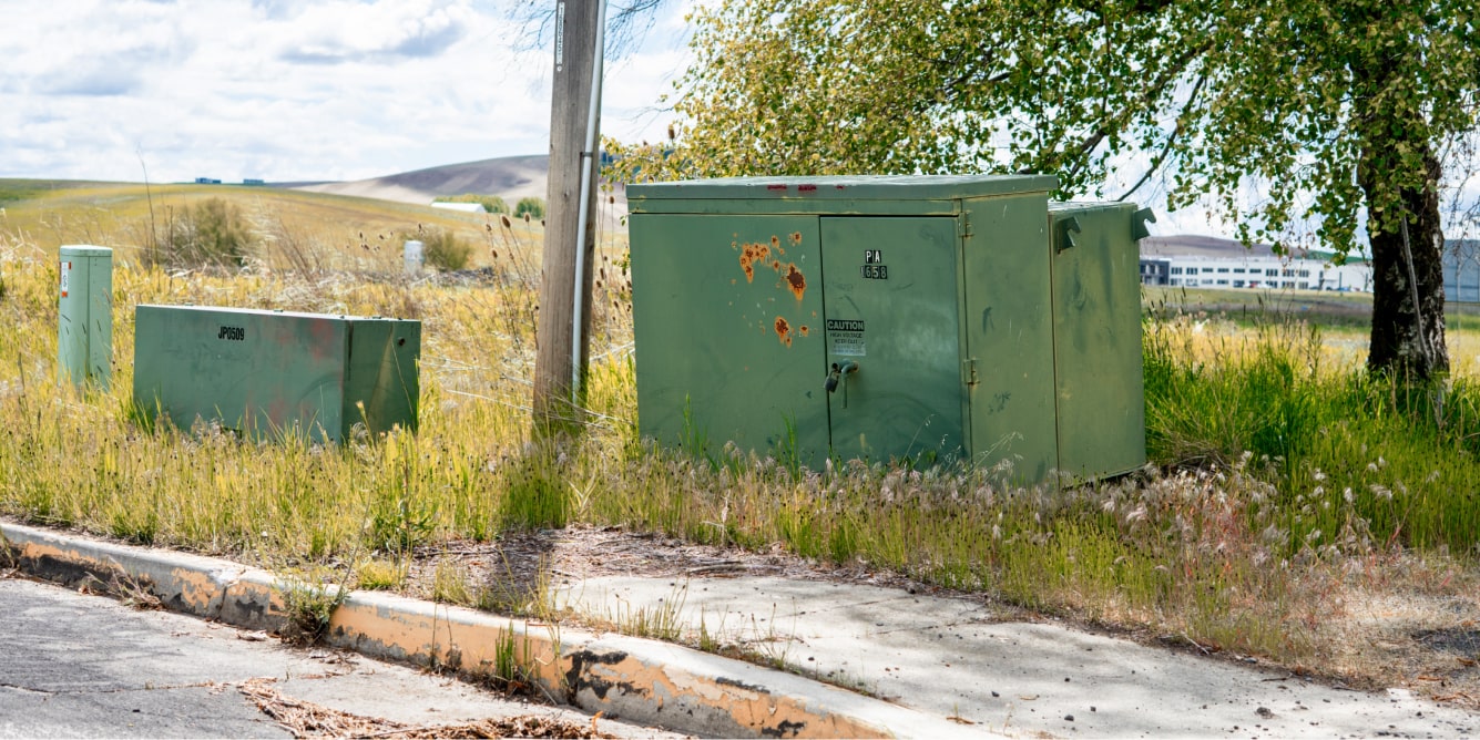 An old padmount transformer in an aging grid.