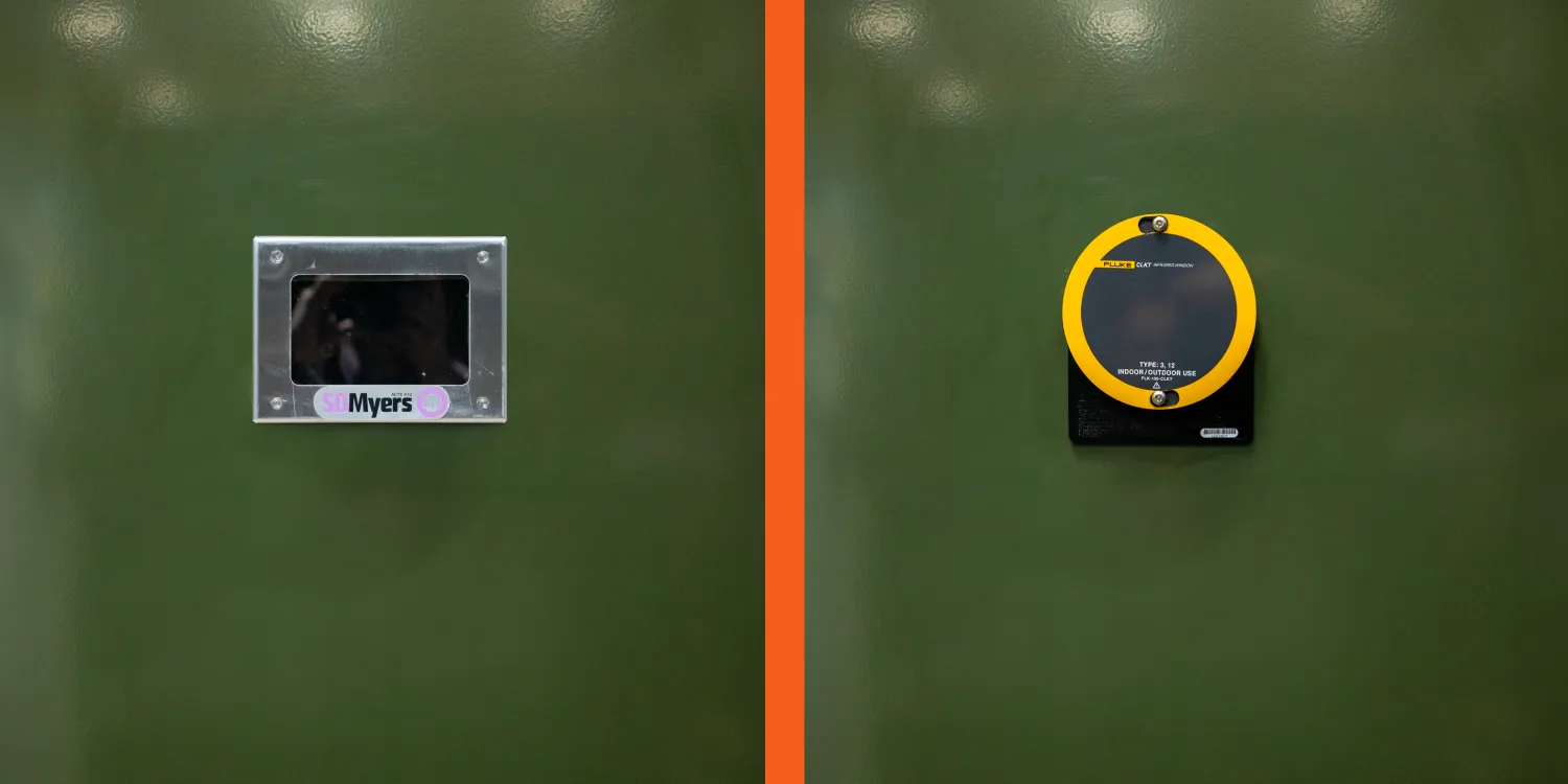 IR window on padmount transformer