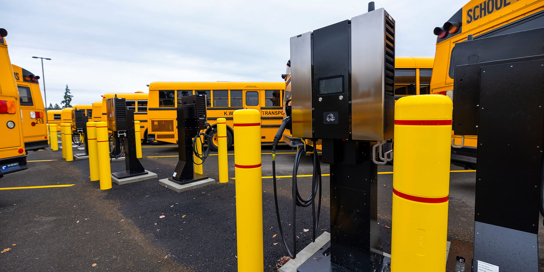 Maddox padmount in EV bus charging lot
