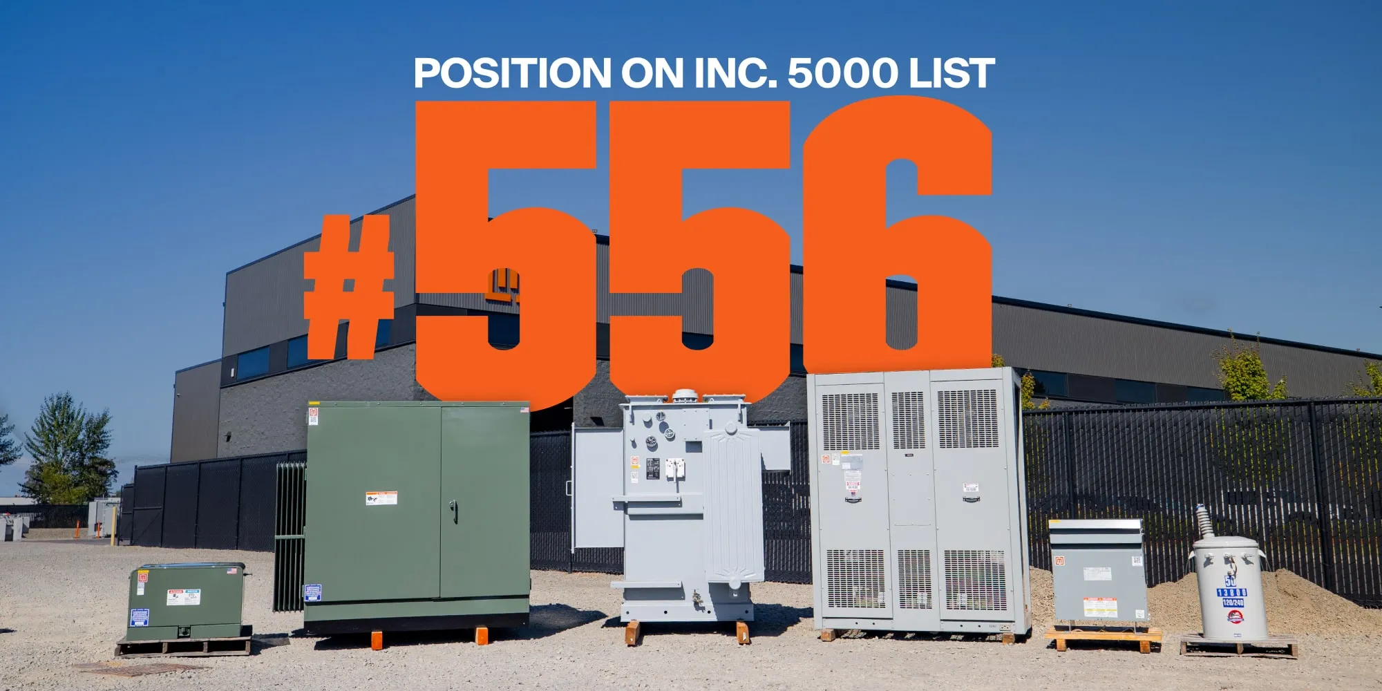 Maddox padmount, substation, dry-type and polemount at Battle Ground, WA yard