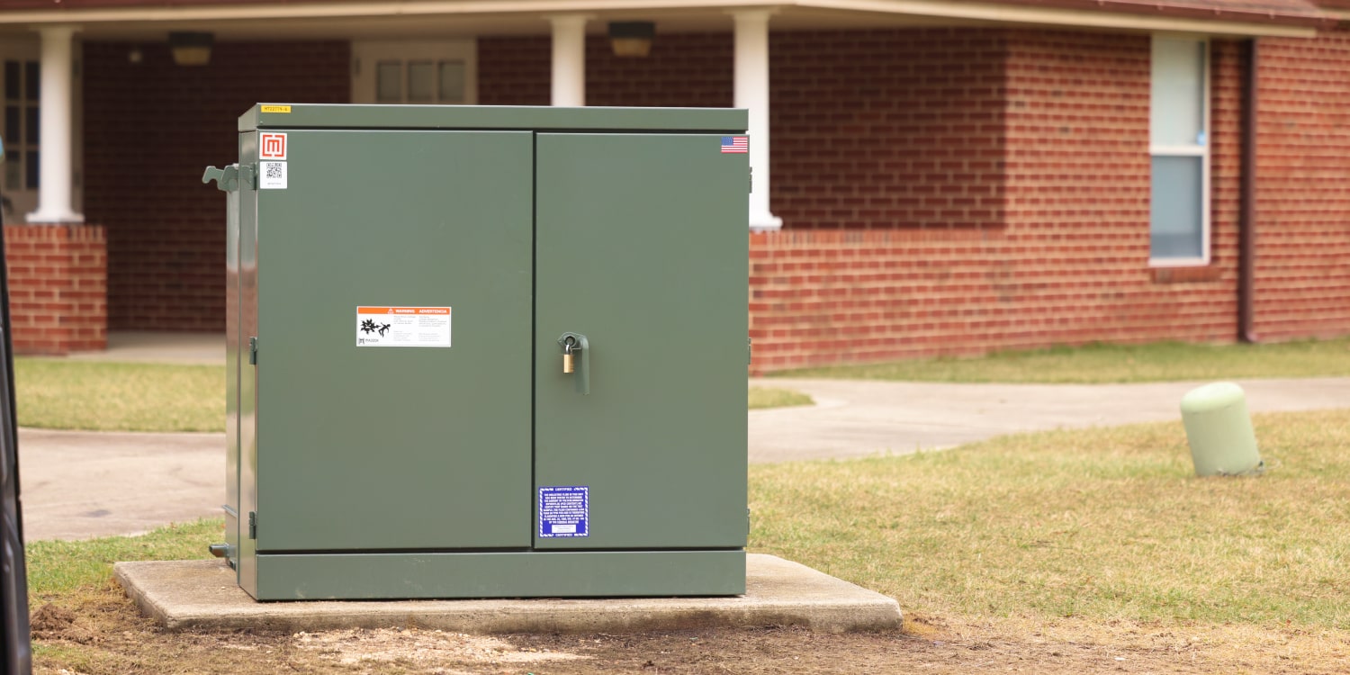 Maddox padmount transformer installed at a customers site.