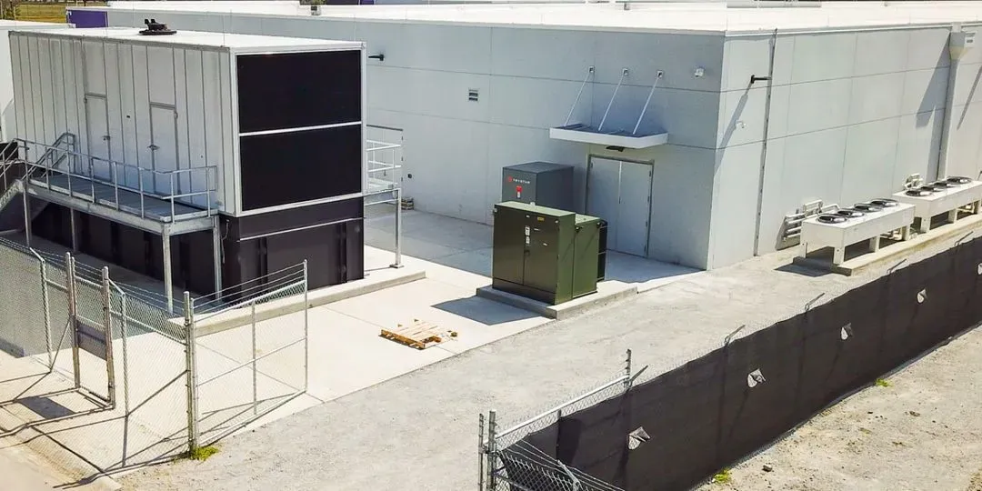 Maddox Padmount transformer powering a data hall at DC Blox's South Carolina data center